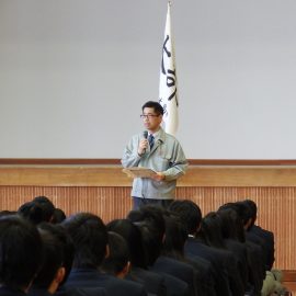 ２学期避難訓練の様子