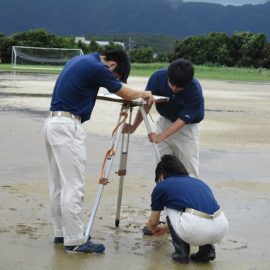 【環境科学科】平板測量競技　校内大会