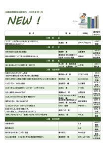 新着図書案内「NEW!」（2021年度第1号）のサムネイル