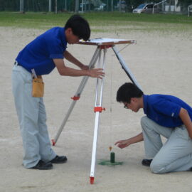 【環境科学科】平板測量競技県大会に出場しました