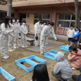 【植物科学科】長浜小学校との交流活動を行いました！