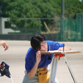 【農業クラブ・環境科学科】平板測量競技県大会へ出場しました