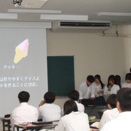 【食品科学科】２年生課題研究中間発表